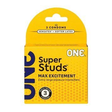 Презервативи One Super Studs рельєфні, ультрам'який латекс Sensatex ONE114937 фото