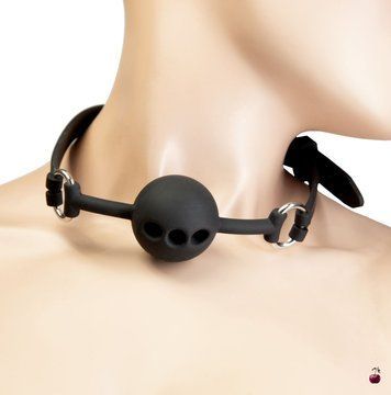 Аксесуар BDSM Punishment Silicone Ball Gag Black SX2233 фото