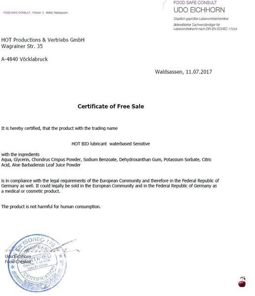 Лубрикант на водній основі Hot Bio Lube Sensitive, 100 мл HOT44161 фото