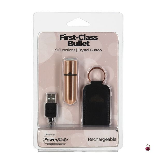 Вібратори PowerBullet First-Class Bullet 2.5&Prime; з Key Chain Pouch, 9 режимів вібрації, колір Rose SO6847 фото