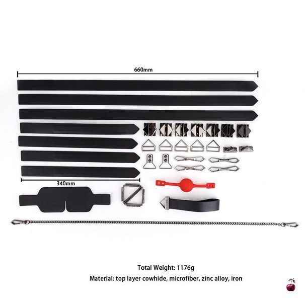 Аксесуари BDSM LOCKINK Bondage & Restraint Set, натуральна шкіра SX0823 фото