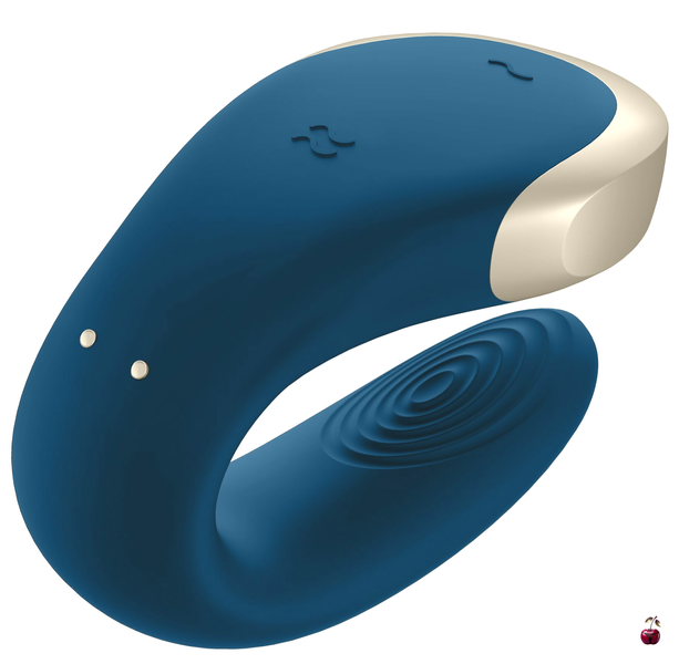 Вібратори Satisfyer Double Love (Blue) смарт-вібратор для пар, силікон, керування через додаток SO4929 фото