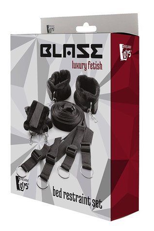 Ремінна система для фіксації до ліжка Dream Toys Blaze Luxury Fetish чорна DT21652 фото