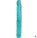 Фалоімітатор двосторонній Doc Johnson Crystal Jellies 12" Jr. Double Dong Teal SX4430 фото 1