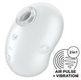 Вібратори Satisfyer Cutie Ghost White, вакуумний кліторальний стимулятор з вібрацією SX0573 фото