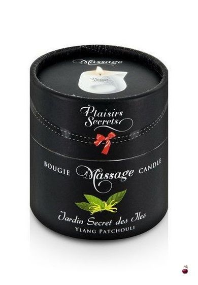 Масажні олії та лосьйони Plaisirs Secrets Ylang Patchoul, ароматична масажна свічка 80 мл SO1857 фото
