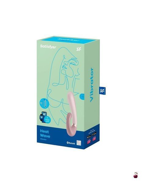 Смарт вібратор-кролик Satisfyer Heat Wave з підігрівом, режимів вібрації, керування зі смартфону SO6096-R фото