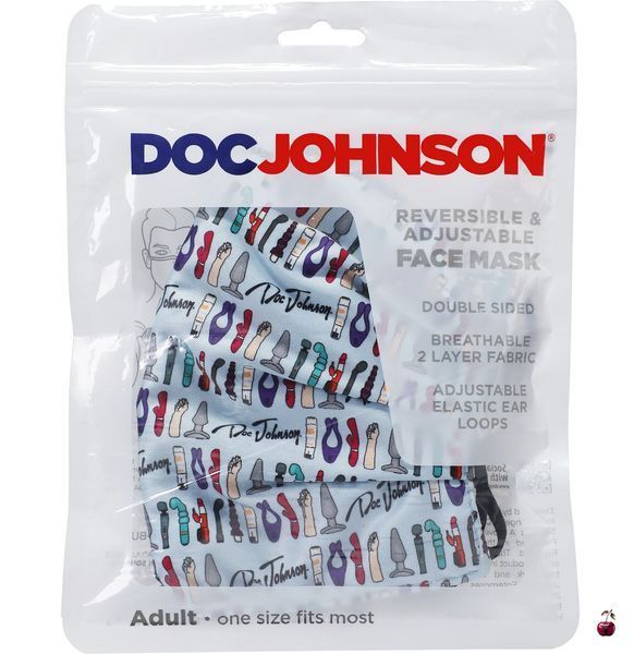 Маска для обличчя Doc Johnson DJ Reversible and Adjustable face mask, спандекс/бавовна SO6071 фото