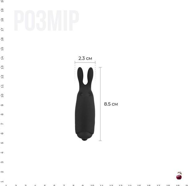 Кліторальний вібратор Adrien Lastic Pocket Vibe Rabbit, чорний AD33499 фото