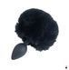 Анальна пробка з хвостом Punishment Bunny Tail Silicone Anal Plug - Black SX2235 фото 2