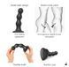 Strap-On-Me Dildo Plug Balls Black M, потрійна силіконова насадка SO8993 фото 3