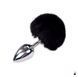 Анальна пробка з хвостом Alive Fluffy Plug L, чорна SO6318 фото 1