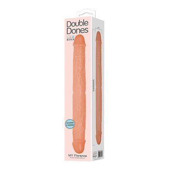 Фалоімітатор двосторонній Baile Double Dones реалістичний, бежевий, 36 &times; 4,6 см BW-010011 фото