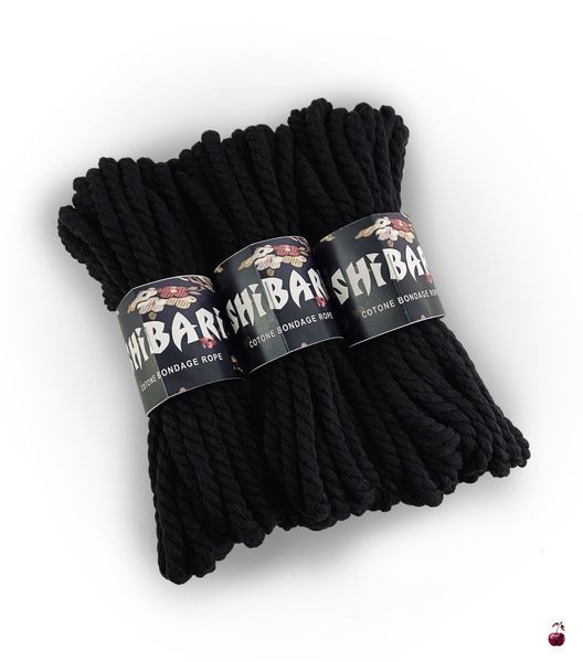 Бавовняна мотузка для шібарі Feral Feelings Shibari Rope, 8 м, чорна SO4002 фото