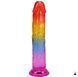Фалоімітатор Doc Johnson Crystal Jellies 7 Inch Classic Dong Rainbow SX4447 фото 7