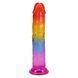 Фалоімітатор Doc Johnson Crystal Jellies 7 Inch Classic Dong Rainbow SX4447 фото 8
