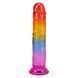 Фалоімітатор Doc Johnson Crystal Jellies 7 Inch Classic Dong Rainbow SX4447 фото 6