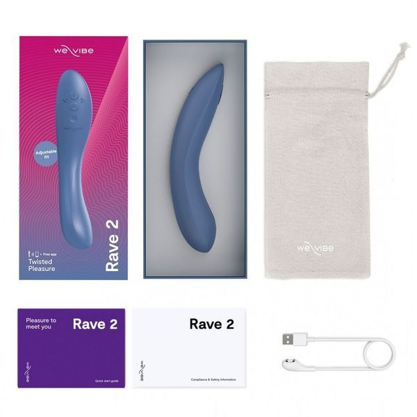 Вібратор для стимуляції точки G We-Vibe Rave 2, силікон, синій 20048/WV20048 фото