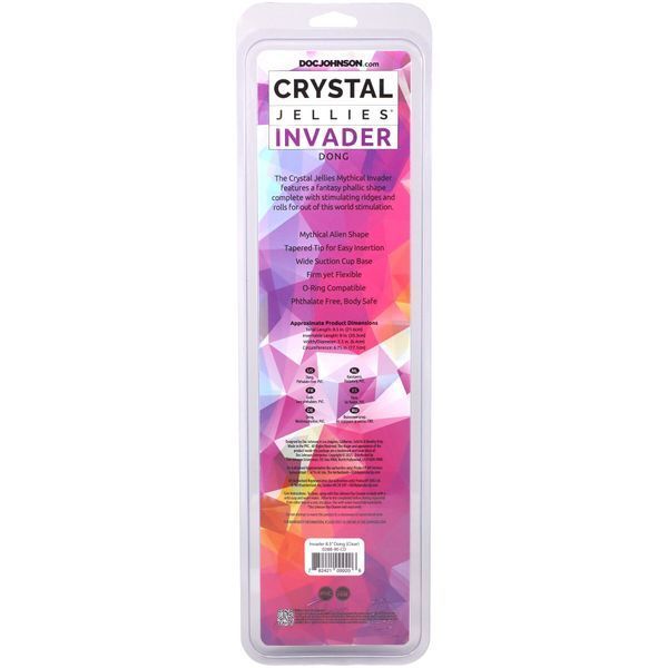 Фалоімітатор Doc Johnson Crystal Jellies Invader Dong 8.5 Inch Clear SX4432 фото