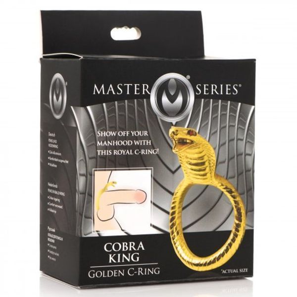 Ерекційне кільце Master Series Cobra King, золотисте AH48356 фото
