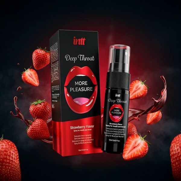 Спрей для оральних ласок Intt Deep Throat Strawberry, 12 мл SX4735 фото