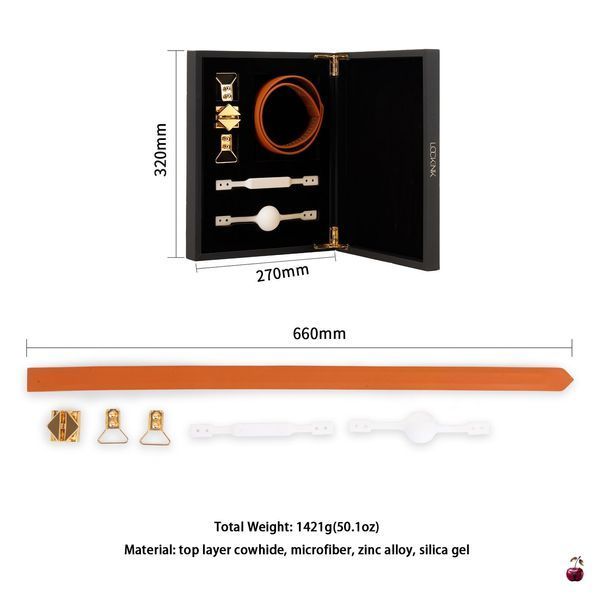 Кляп LOCKINK Ball-Gag & Gag-bite Set, коричневий SX0826 фото