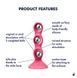 Анальний ланцюжок з вібрацією Satisfyer Triple Ball-R, червоний SX3548 фото 4