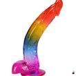 Фалоімітатор Doc Johnson Crystal Jellies 9.5 Inch - Rainbow SX4433 фото