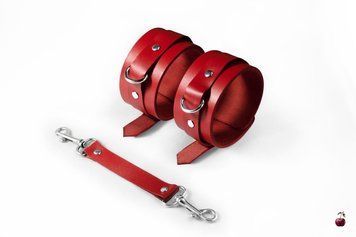 Фіксатор Ankle Restraints Red, натуральна шкіра SO8258 фото