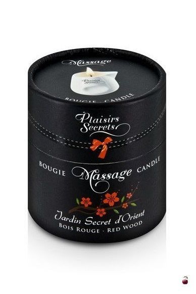 Масажна олія Plaisirs Secrets Red Wood (80 мл) в керамічній посудині, подарункове паковання SO1859 фото