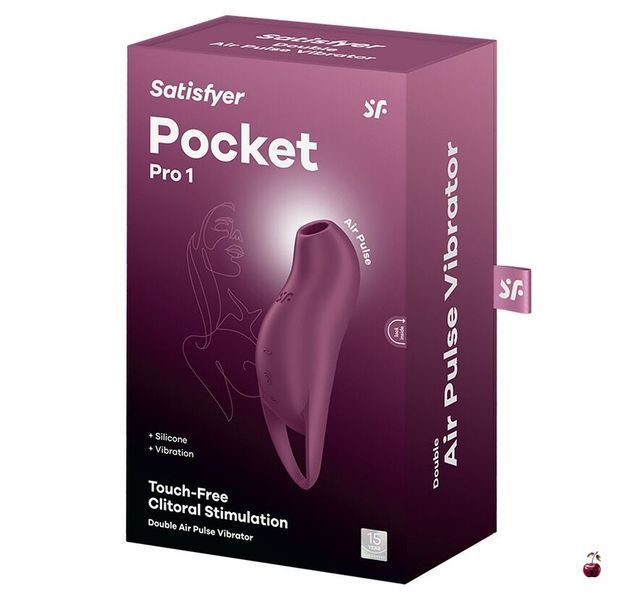 Вакуумний стимулятор клітора Satisfyer Pocket Pro 1, пурпуровий SX0575 фото