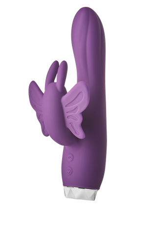Вібратор-кролик у вигляді Метелики Dream Toys Flirts Butterfly, фіолетовий, 17 х 3 см DT22019 фото