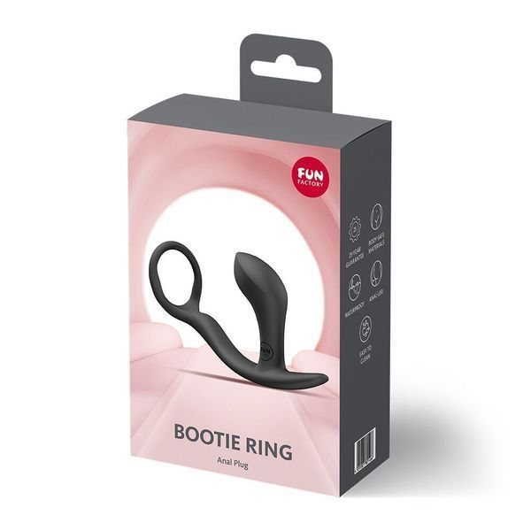 Анальна пробка з ерекційним кільцем Fun Factory BOOTIE RING Black SX3309-R фото