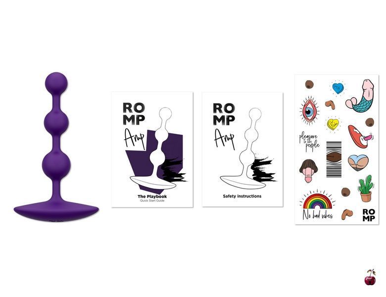 Анальні іграшки Romp Amp, силікон, темно-фіолетовий, колір Purple SO8736 фото