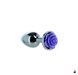 Металева анальна пробка Lux Active Rose Anal Plug Purple з трояндою, віброкуля в подарунок SO5573 фото 2