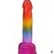 Фалоімітатор Doc Johnson Crystal Jellies - Realistic cock with balls 8.5 Inch - Rainbow SX4434 фото 5