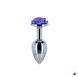 Металева анальна пробка Lux Active Rose Anal Plug Purple з трояндою, віброкуля в подарунок SO5573 фото 1
