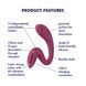 Вагінально-кліторальний вібратор Satisfyer G for Goddess 3 Wine Red SX3831 фото 5
