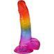 Фалоімітатор Doc Johnson Crystal Jellies - Realistic cock with balls 8.5 Inch - Rainbow SX4434 фото 4