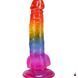 Фалоімітатор Doc Johnson Crystal Jellies - Realistic cock with balls 8.5 Inch - Rainbow SX4434 фото 7