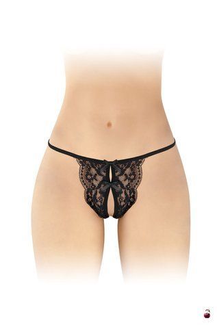 Трусики Fashion Secret Cindy з відкритим доступом, чорні SX2621 фото