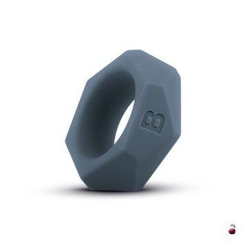 Ерекційне кільце Boners Diamond Cock Ring Grey, силікон SO8849 фото