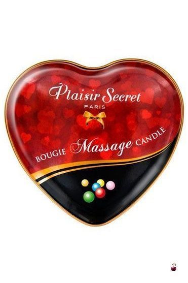 Спеціальна пропозиція: Масажна свічка-серце Plaisirs Secrets Bubble Gum 35 мл SO1866-R фото
