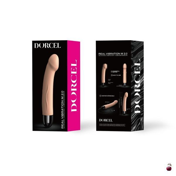 Вібратори Dorcel Real Vibration M Flesh 2.0, перезаряджуваний, силікон SO3819 фото