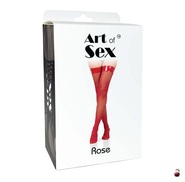 Панчохи Art of Sex Rose S, чорні, дрібна сітка SX3409 фото