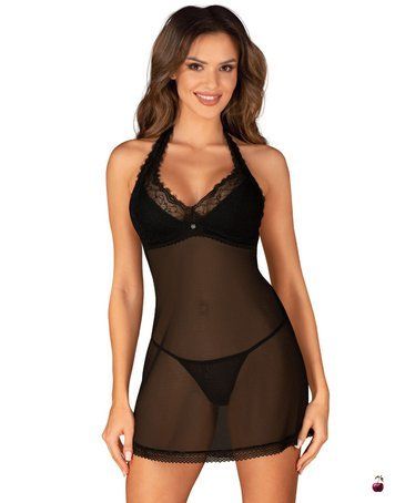 Комплект білизни Obsessive Medilla chemise & thong SO9053 фото