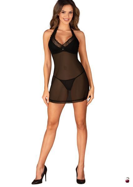 Комплект білизни Obsessive Medilla chemise & thong SO9053 фото