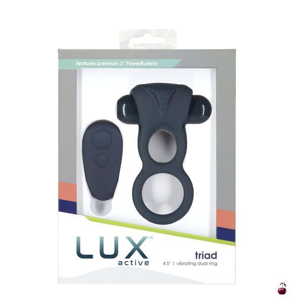Ерекційні кільця Lux Active-Triad з вібрацією та пультом ДК SO5575 фото