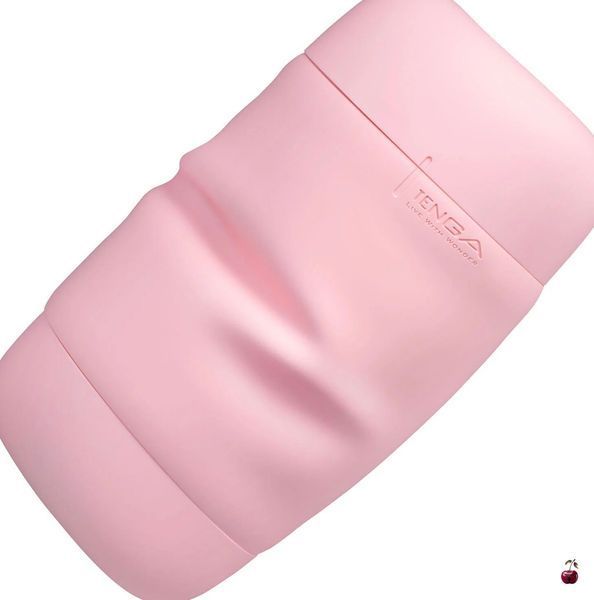 Мастурбатор TENGA PUFFY Strawberry Pink, ультрам'який еластомер, наскрізний SX1329 фото