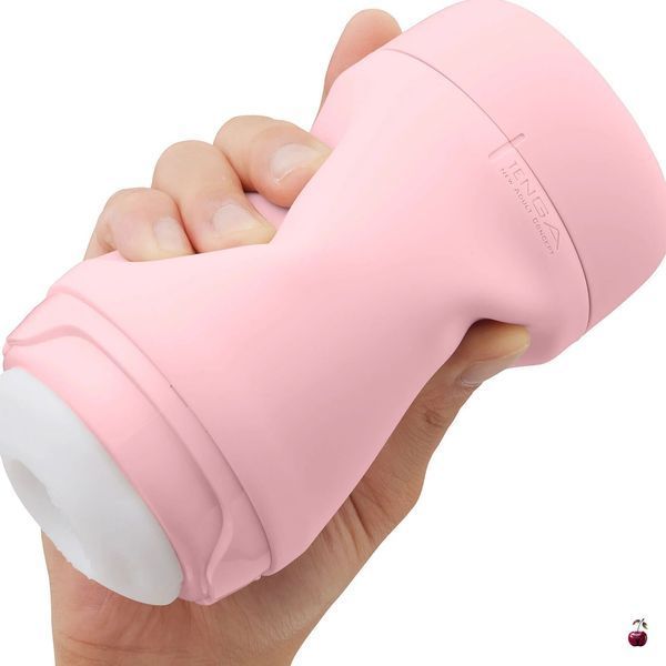 Мастурбатор TENGA PUFFY Strawberry Pink, ультрам'який еластомер, наскрізний SX1329 фото